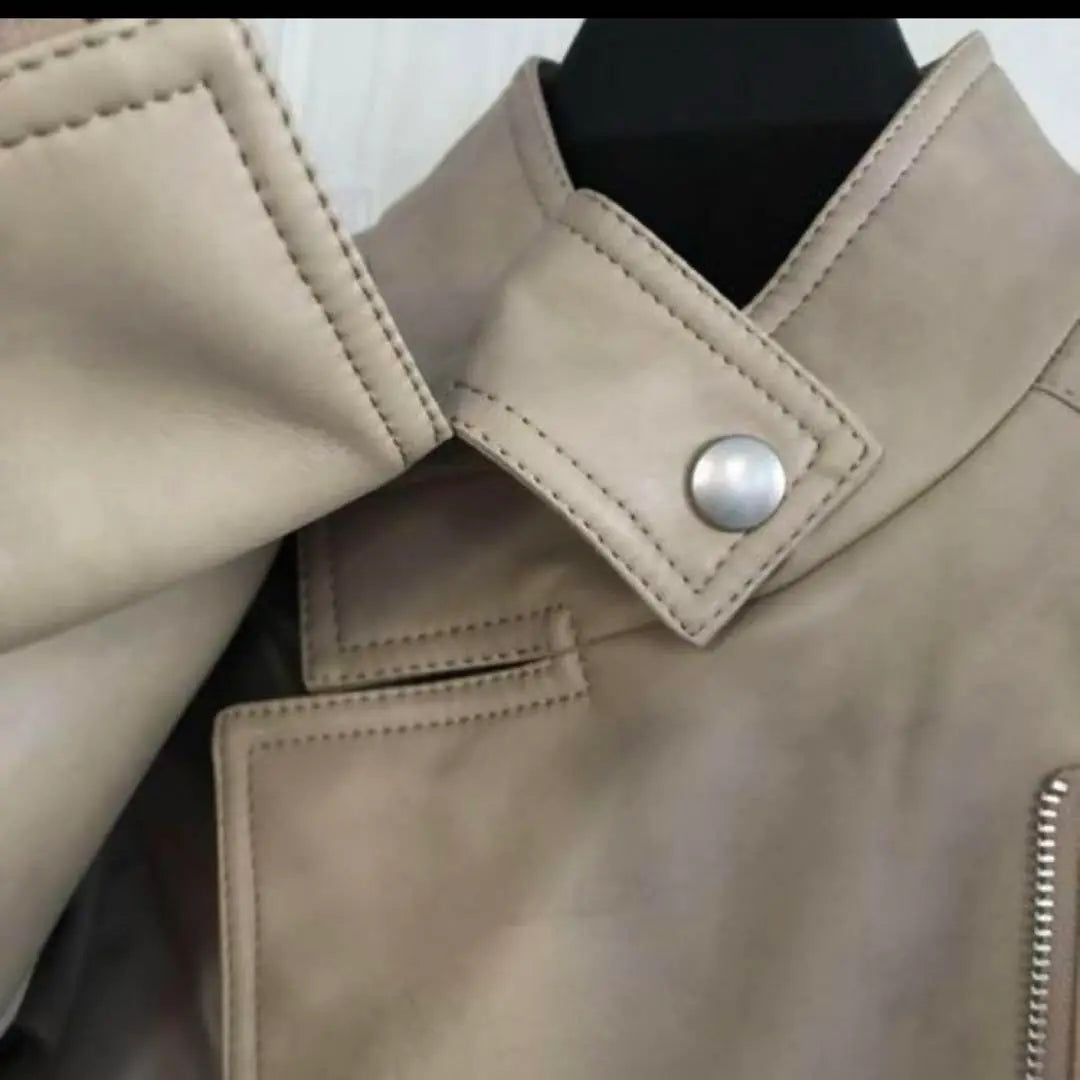 Nueva chaqueta de piel INDIVI riders beige