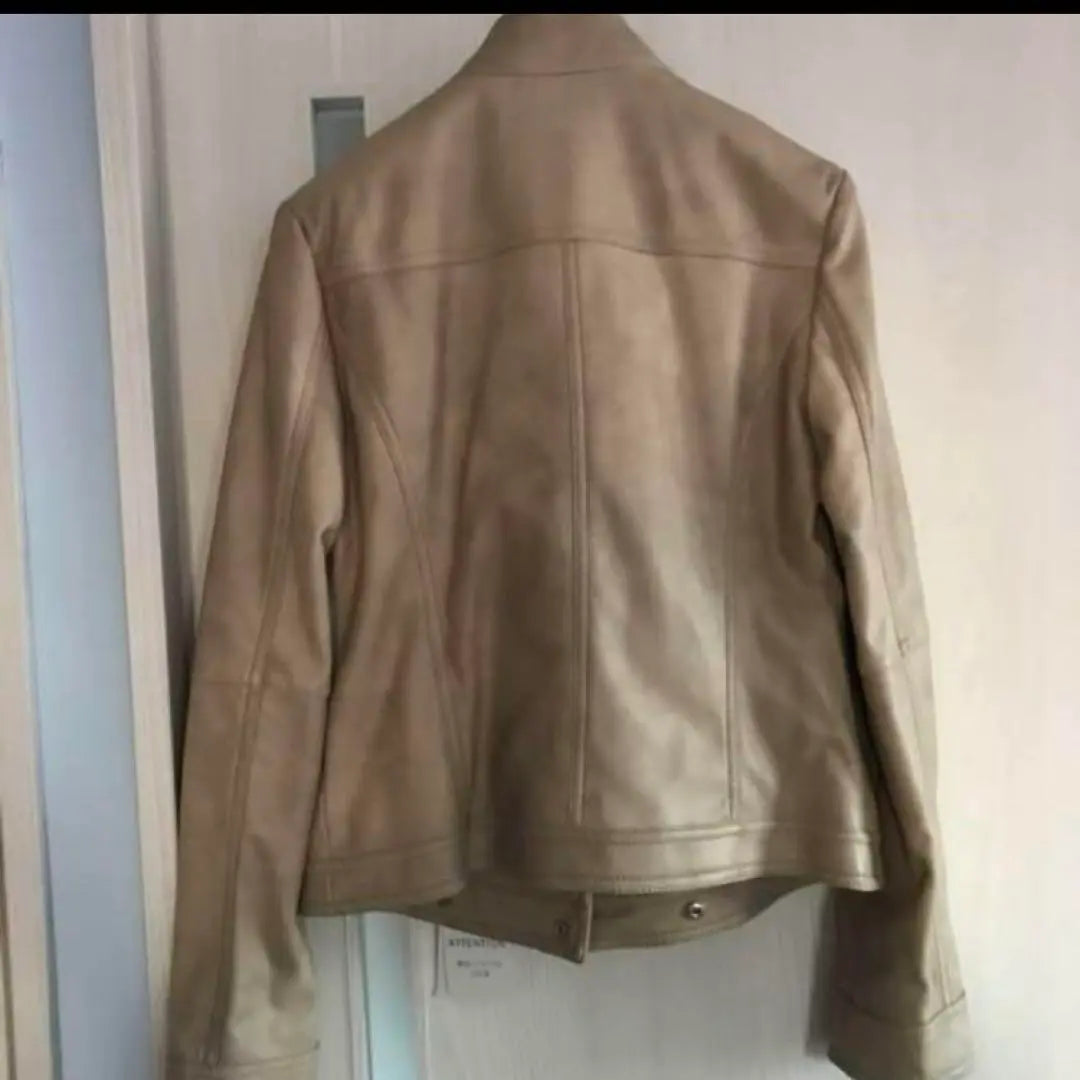 New INDIVI leather jacket riders beige