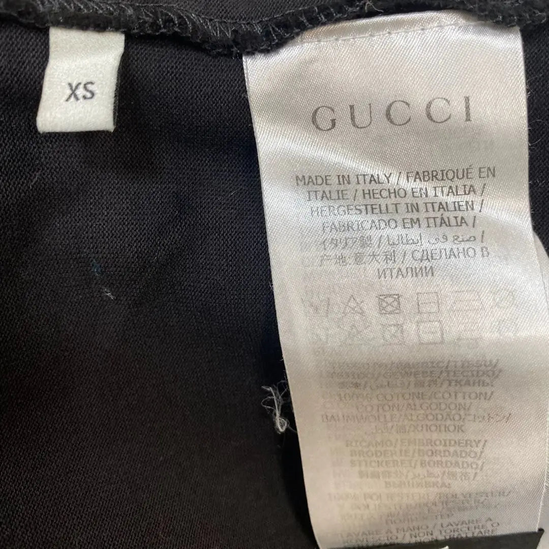 Gucci Big Logo Short Sleeve T-shirt Black XS Size