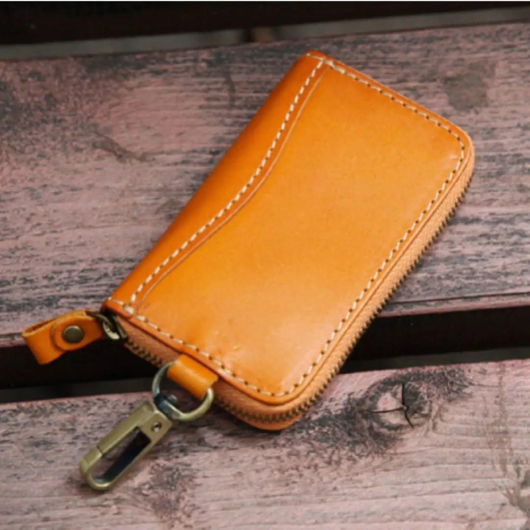 Key Case for Women, Men, Fashionable, Cute, Leather, Camel