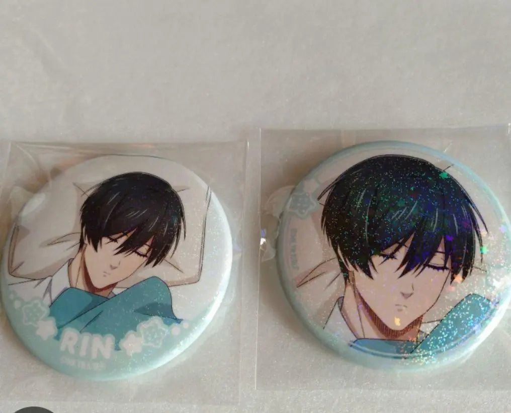 Blue Rock Itoshi Rin Goodnight Series Glitter Can Badge Set of 2