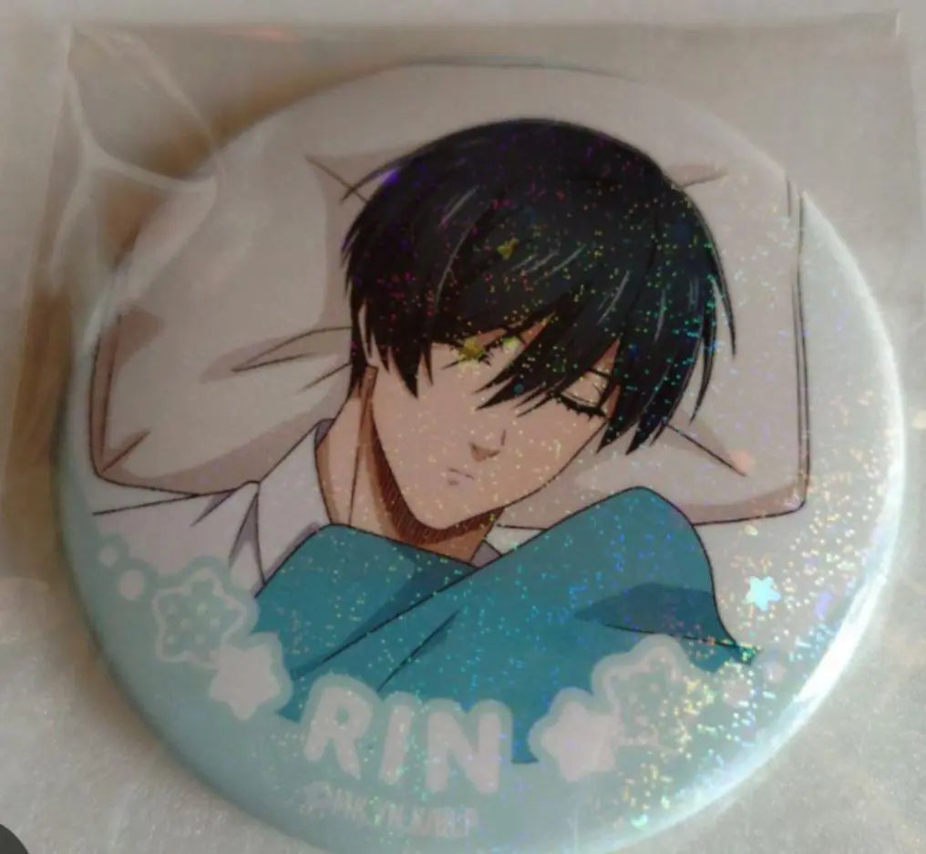 Blue Rock Itoshi Rin Goodnight Series Glitter Can Badge Set of 2