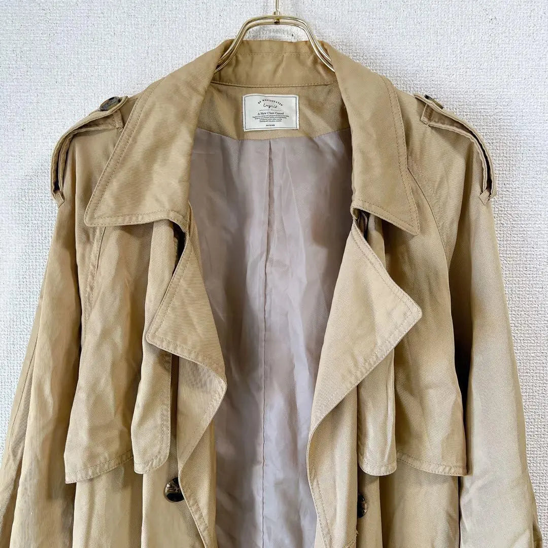 [UNGLID] Trench coat long beige M office everyday standard work | 【Unglid】トレンチコートロング　ベージュ　M オフィス　普段着　定番　仕事