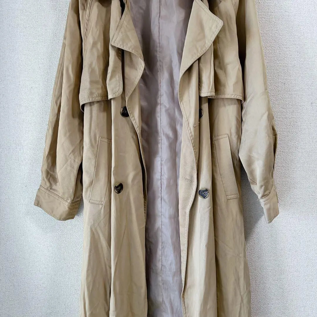 [UNGLID] Trench coat long beige M office everyday standard work | 【Unglid】トレンチコートロング　ベージュ　M オフィス　普段着　定番　仕事