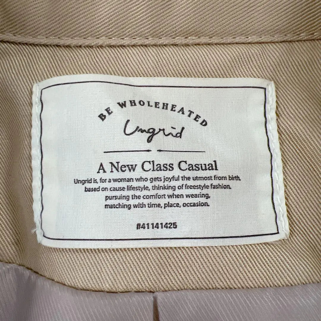 [UNGLID] Gabardina larga beige M oficina todos los días trabajo estándar | 【Unglid】トレンチコートロング ベージュ M オフィス 普段着 定番 仕事