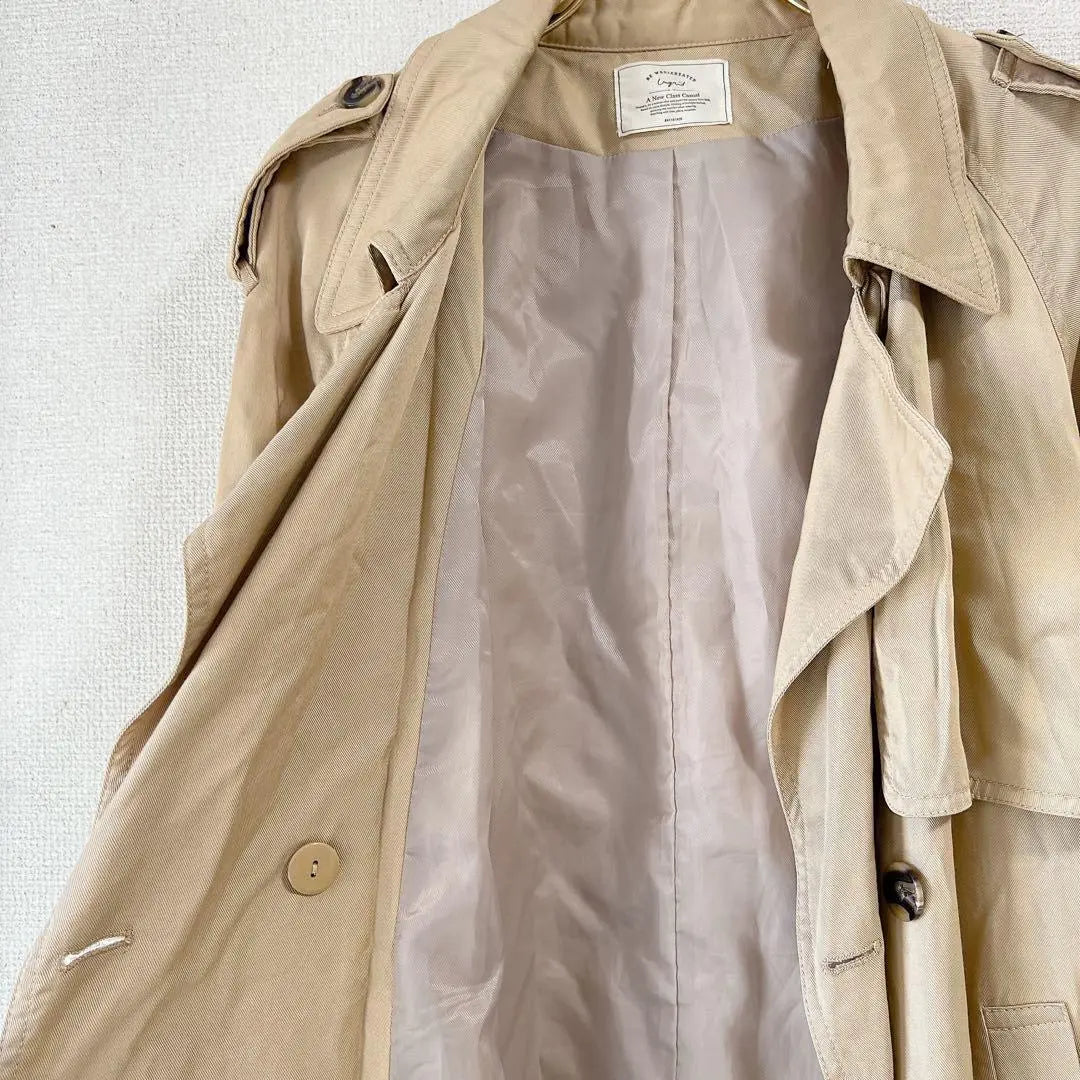 [UNGLID] Gabardina larga beige M oficina todos los días trabajo estándar | 【Unglid】トレンチコートロング ベージュ M オフィス 普段着 定番 仕事