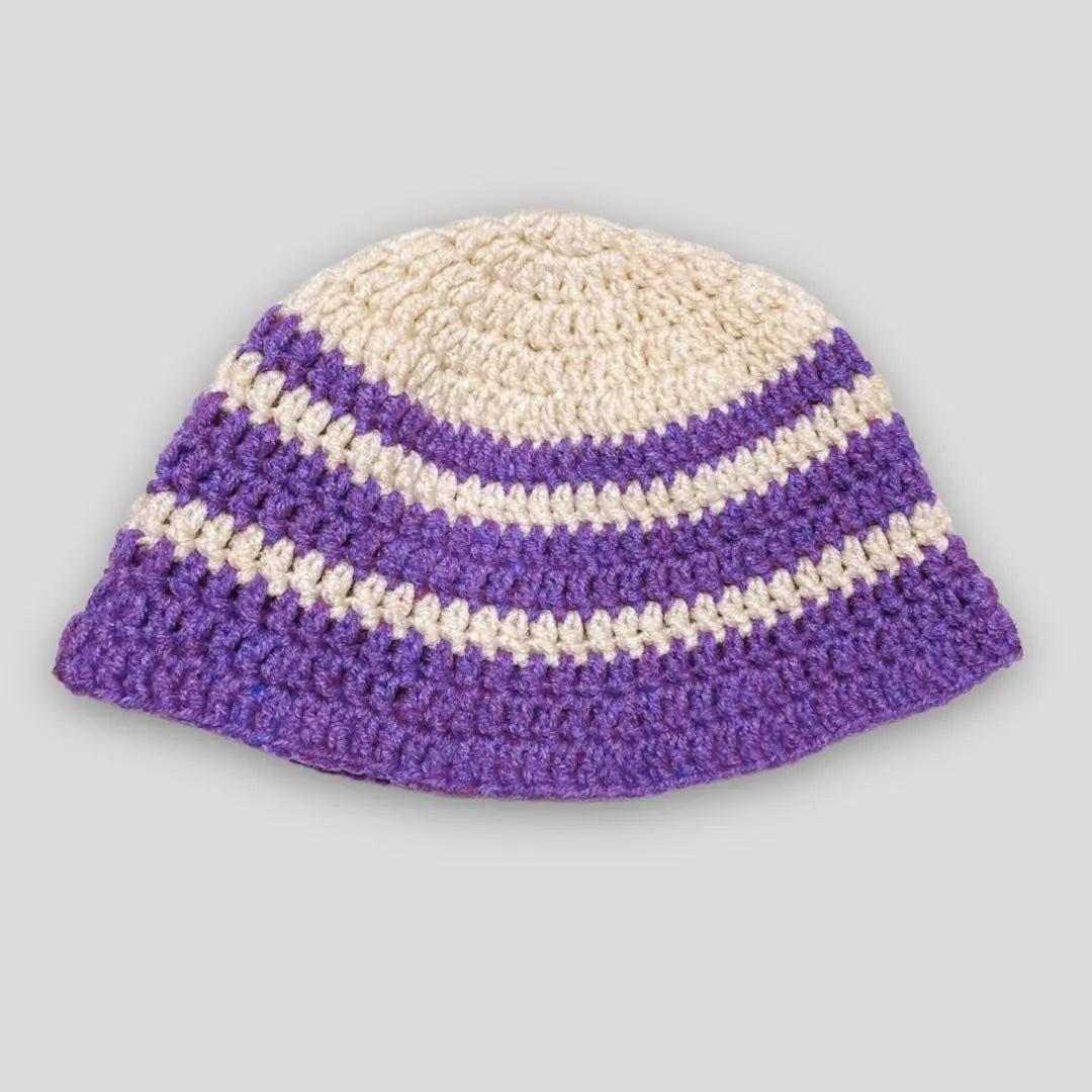 139 Sombrero de pescador Tejido a mano Ropa usada Sombrero de crochet raro Sombrero triturador