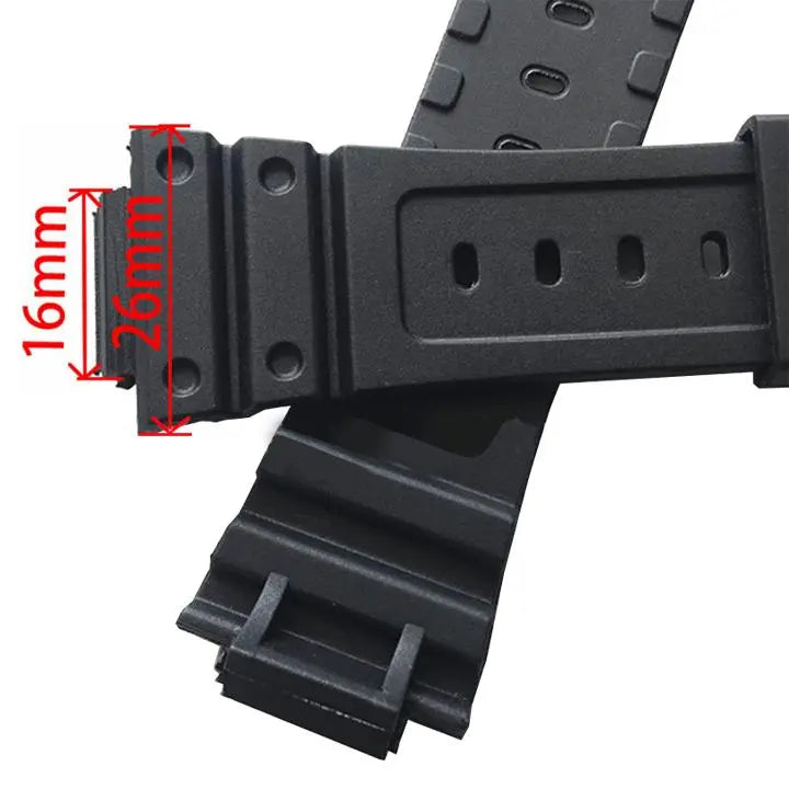 Compatible G-SHOCK Belt Replacement Band TPU Black Watch Belt