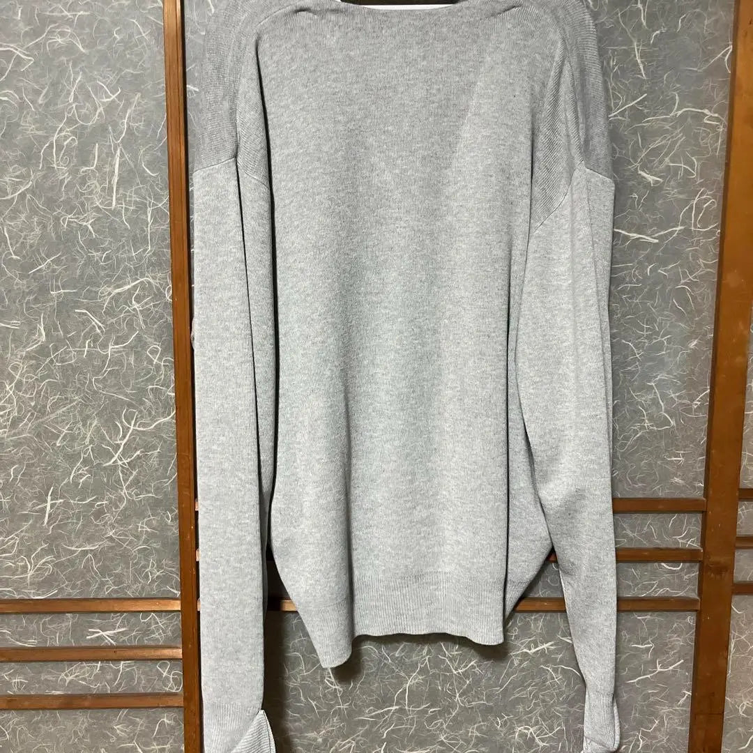 ADA. Cuff back Rooscard Digan Light Gray L | Ada. 袖口折り返しルーズカーディガン　ライトグレー　L