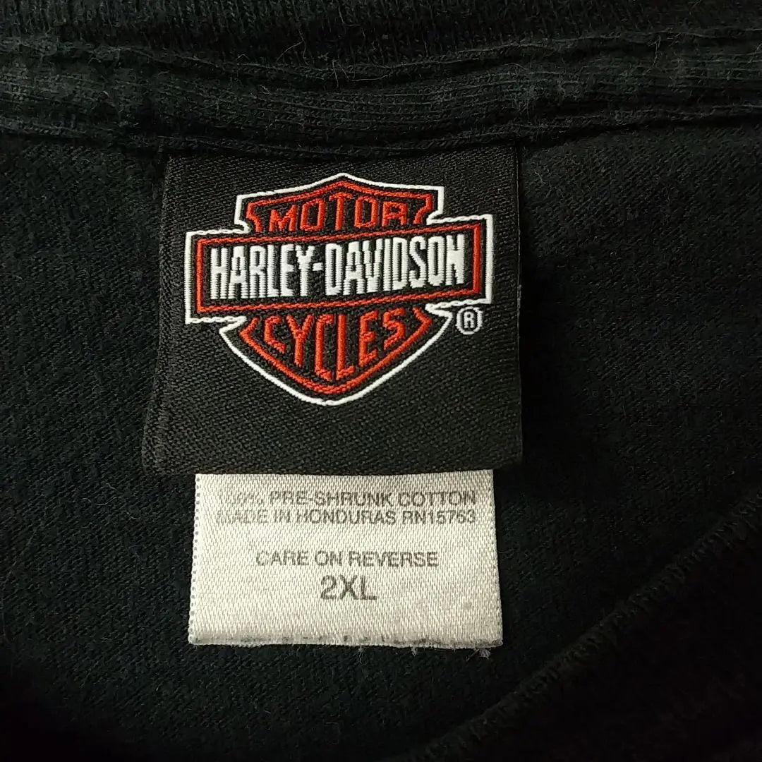 Rare size ☆ Harley Davidson double -sided print skullfire T -shirt | 希少サイズ☆ハーレーダビッドソン 両面プリント スカル ファイヤー Tシャツ