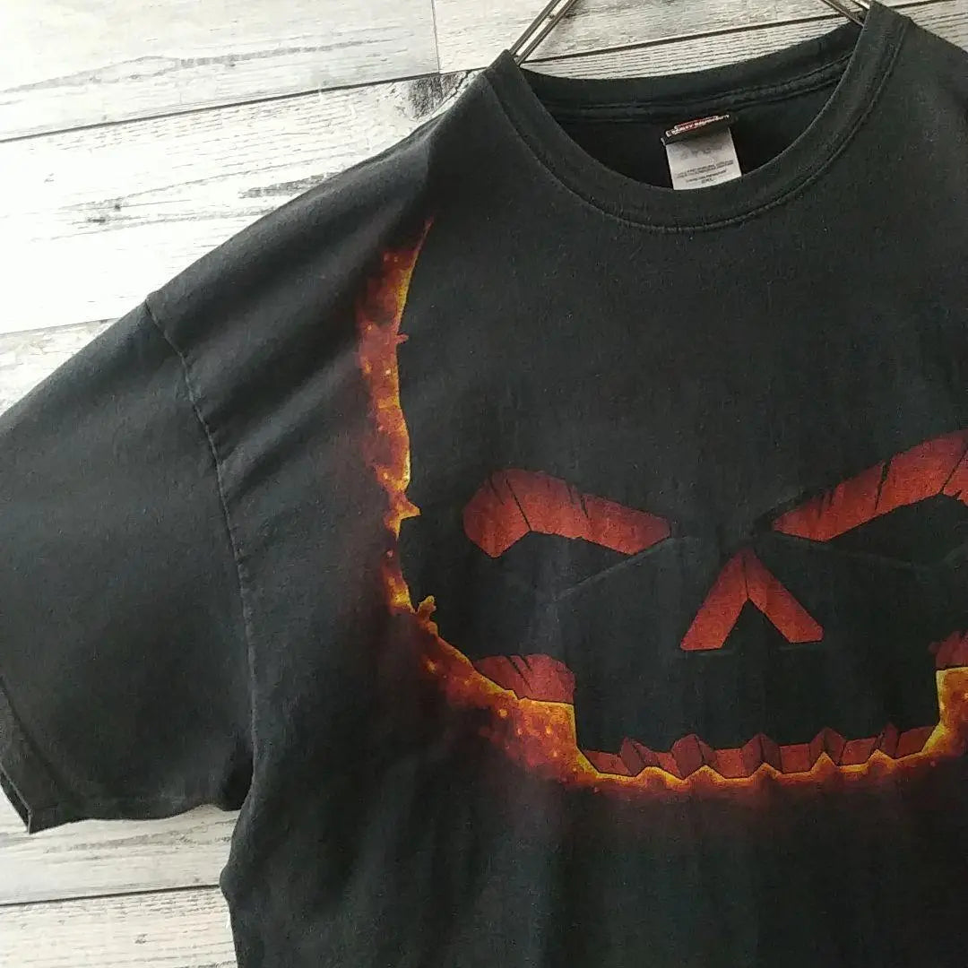 Rare size ☆ Harley Davidson double -sided print skullfire T -shirt | 希少サイズ☆ハーレーダビッドソン 両面プリント スカル ファイヤー Tシャツ