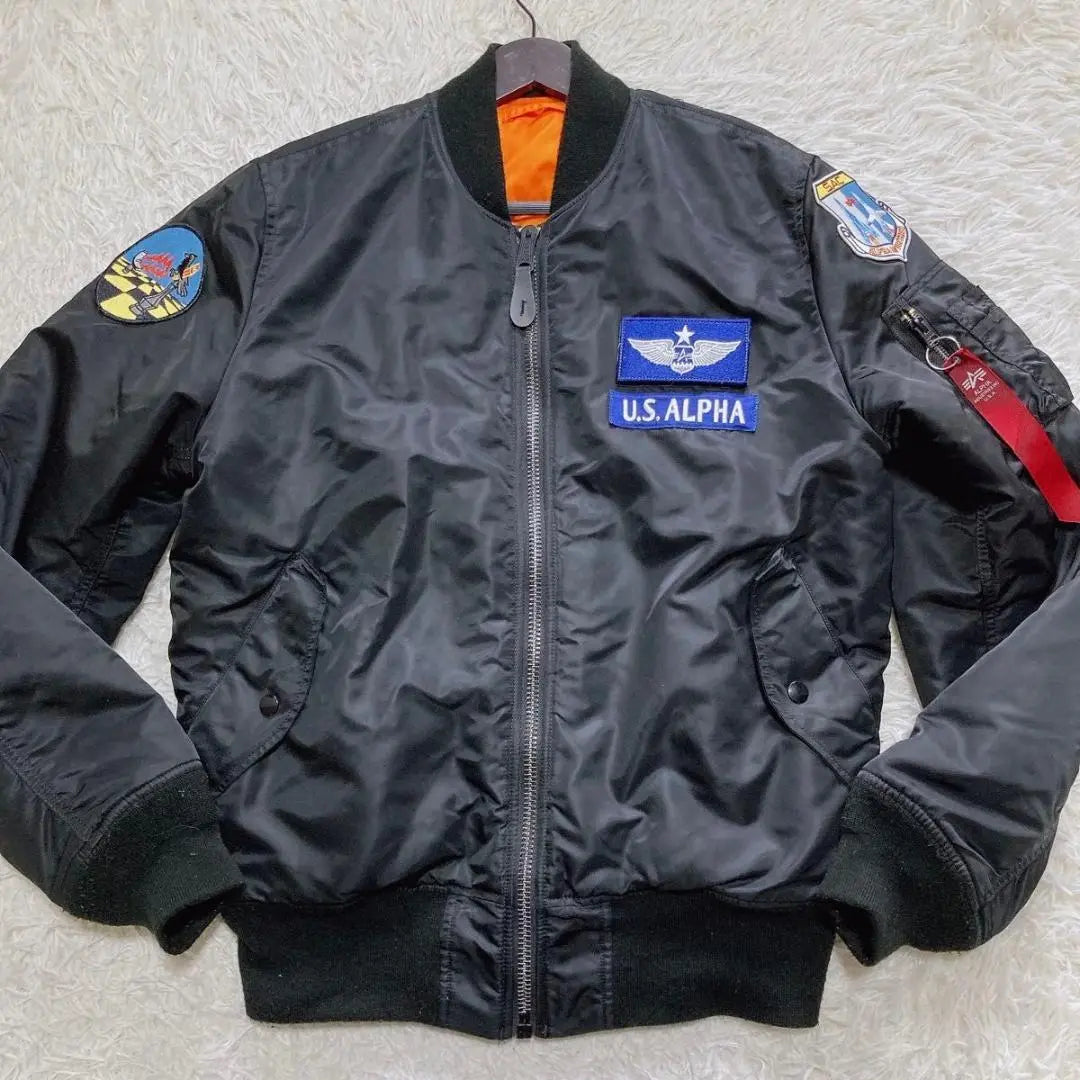 ⭐Alpha Industry⭐MA-1 XL Flight Jacket Patch Black