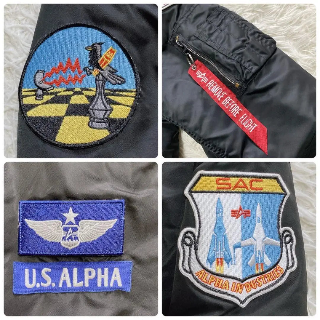 Parche negro para chaqueta de vuelo MA-1 XL de Alpha Industry