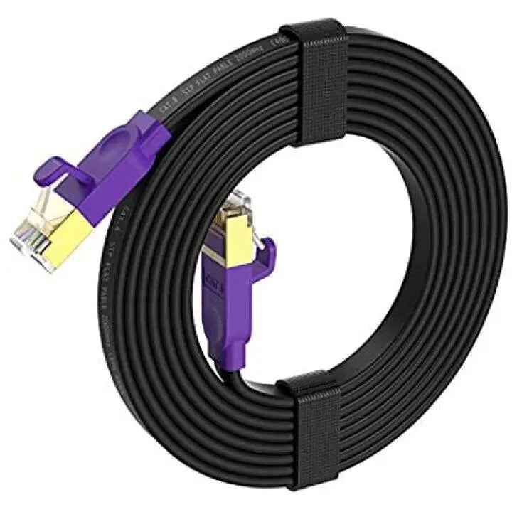 ️⭕️[CAT8, LAN cable, 8m] Flat 40Gbps/2000MHz