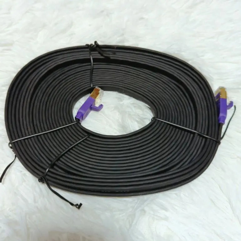 ️⭕️[CAT8, LAN cable, 8m] Flat 40Gbps/2000MHz