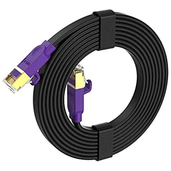 ️⭕️[CAT8, cable LAN, 8 m] Cable plano de 40 Gbps/2000 MHz