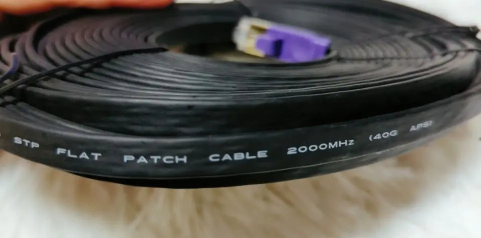 ️⭕️[CAT8, LAN cable, 8m] Flat 40Gbps/2000MHz