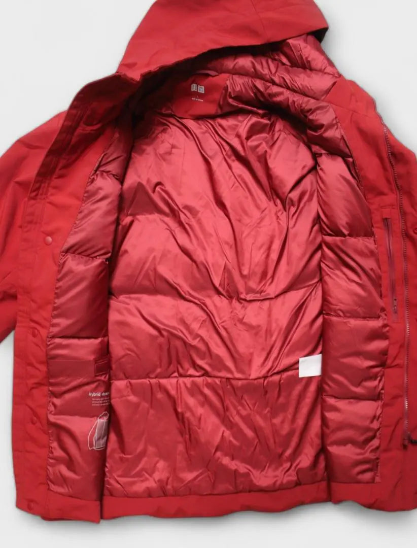 Hybrid Down Parka Red L UNIQLO UNIQLO Red Men's