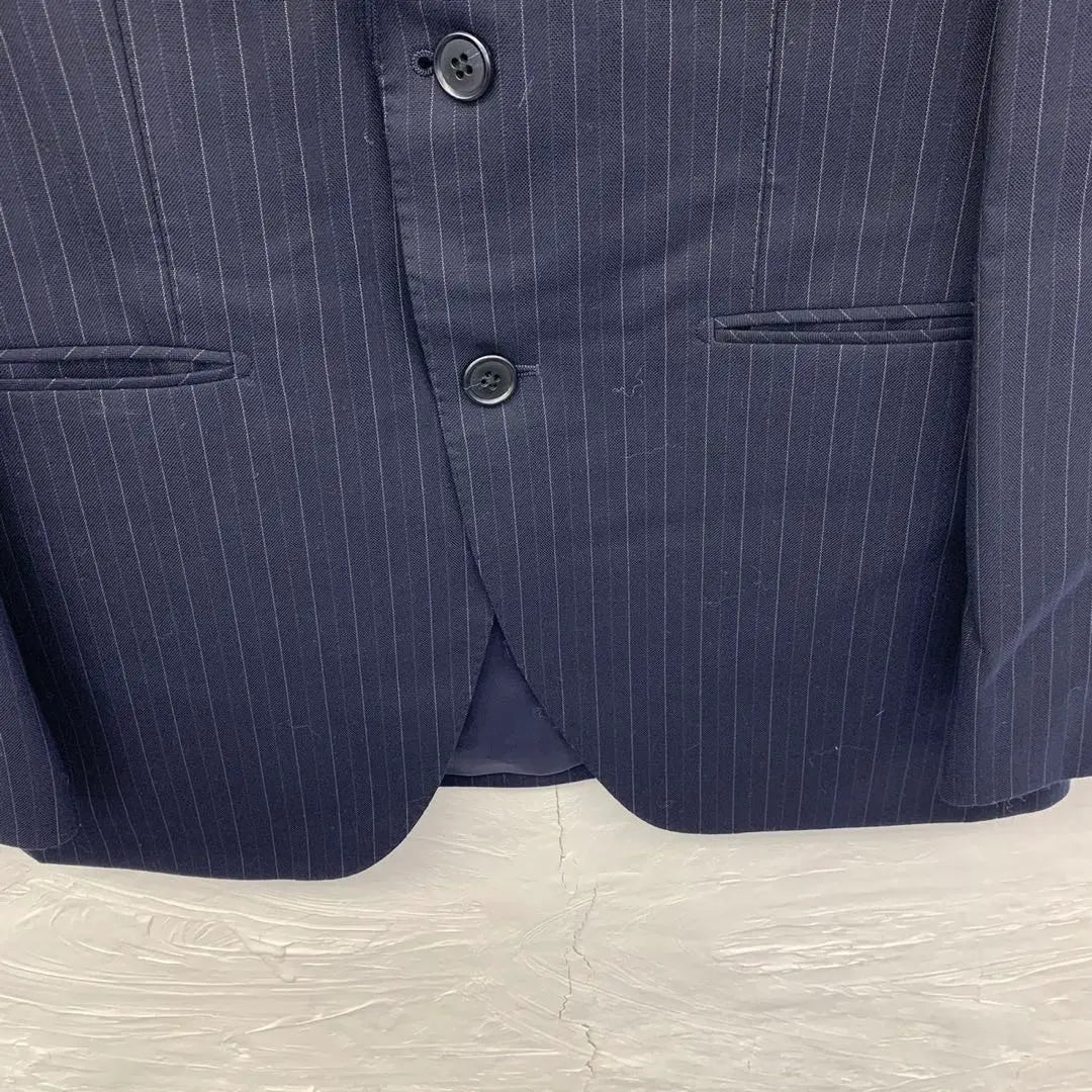 e3824 [The Suit Company] Navy Stripe Jacket for Men, L Equivalent