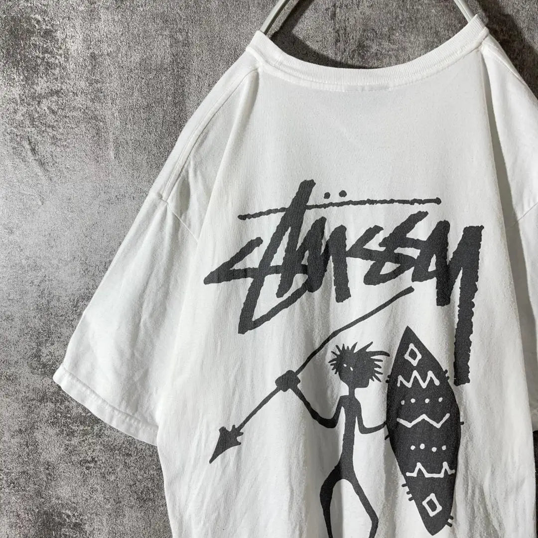 [Very popular] Stussy T-shirt print◎ Shadowman stock logo rare