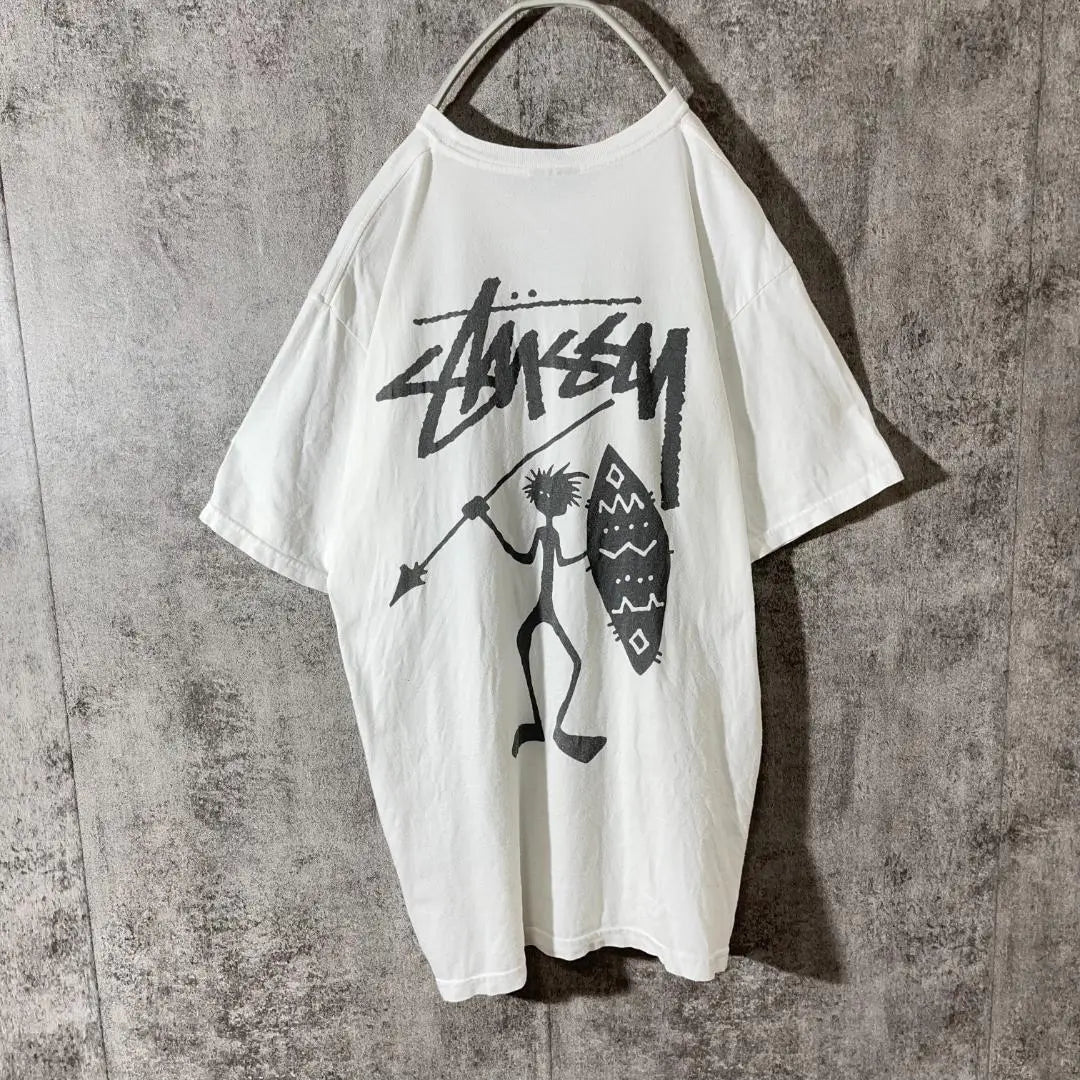 [Very popular] Stussy T-shirt print◎ Shadowman stock logo rare