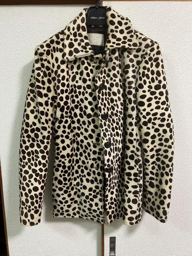 Prada Leopard Pattern Coat Jacket