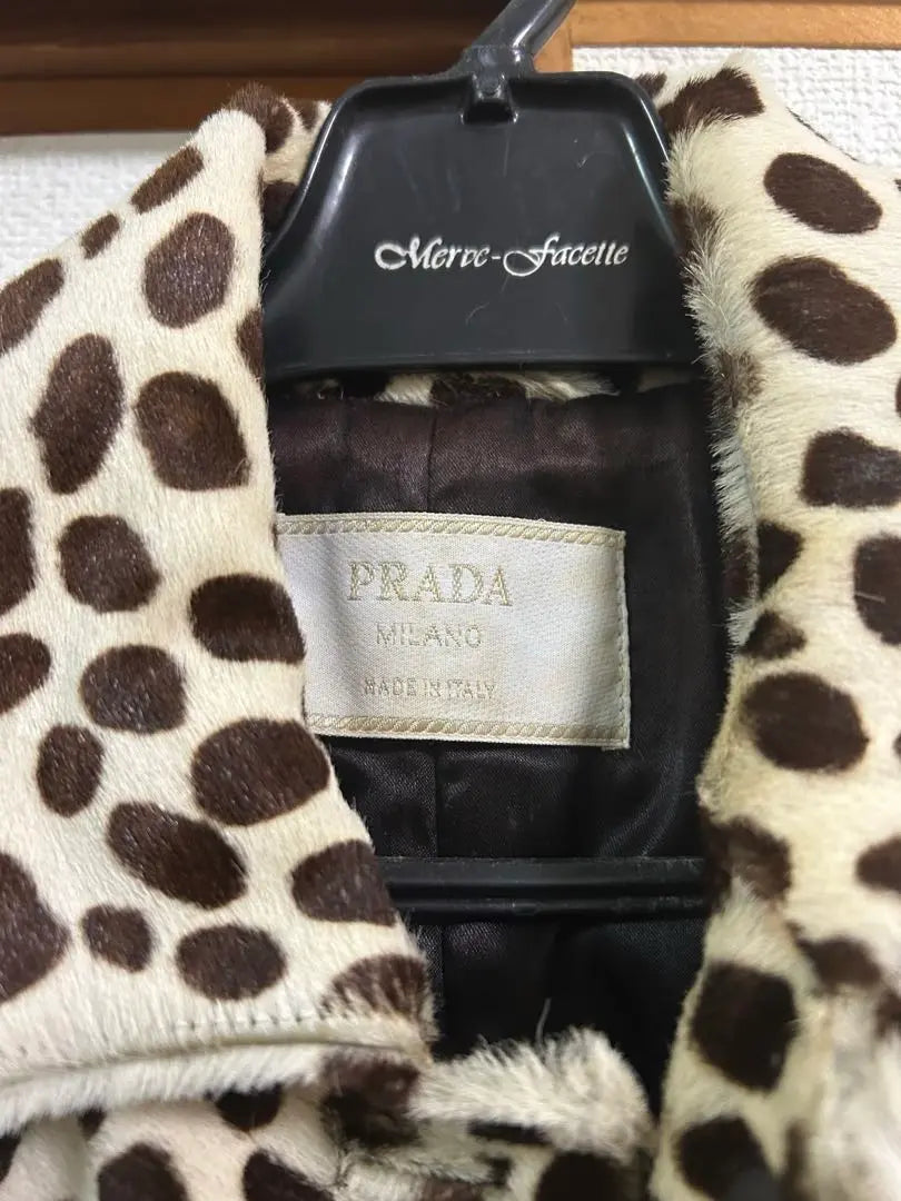 Prada Leopard Pattern Coat Jacket