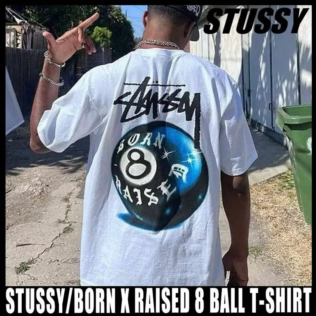 ❗️SALE❗️STUSSY&BORN X RAISED 8 BALL TEE S