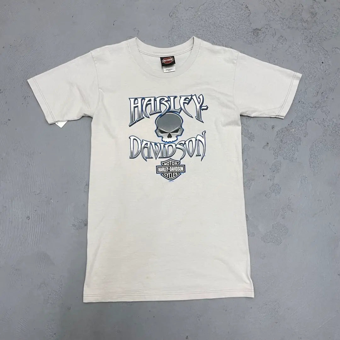 WA434 [Bicicleta T] Camiseta con calavera de Harley Davidson | WA434【バイクT】ハーレーダビッドソン スカル Tシャツ