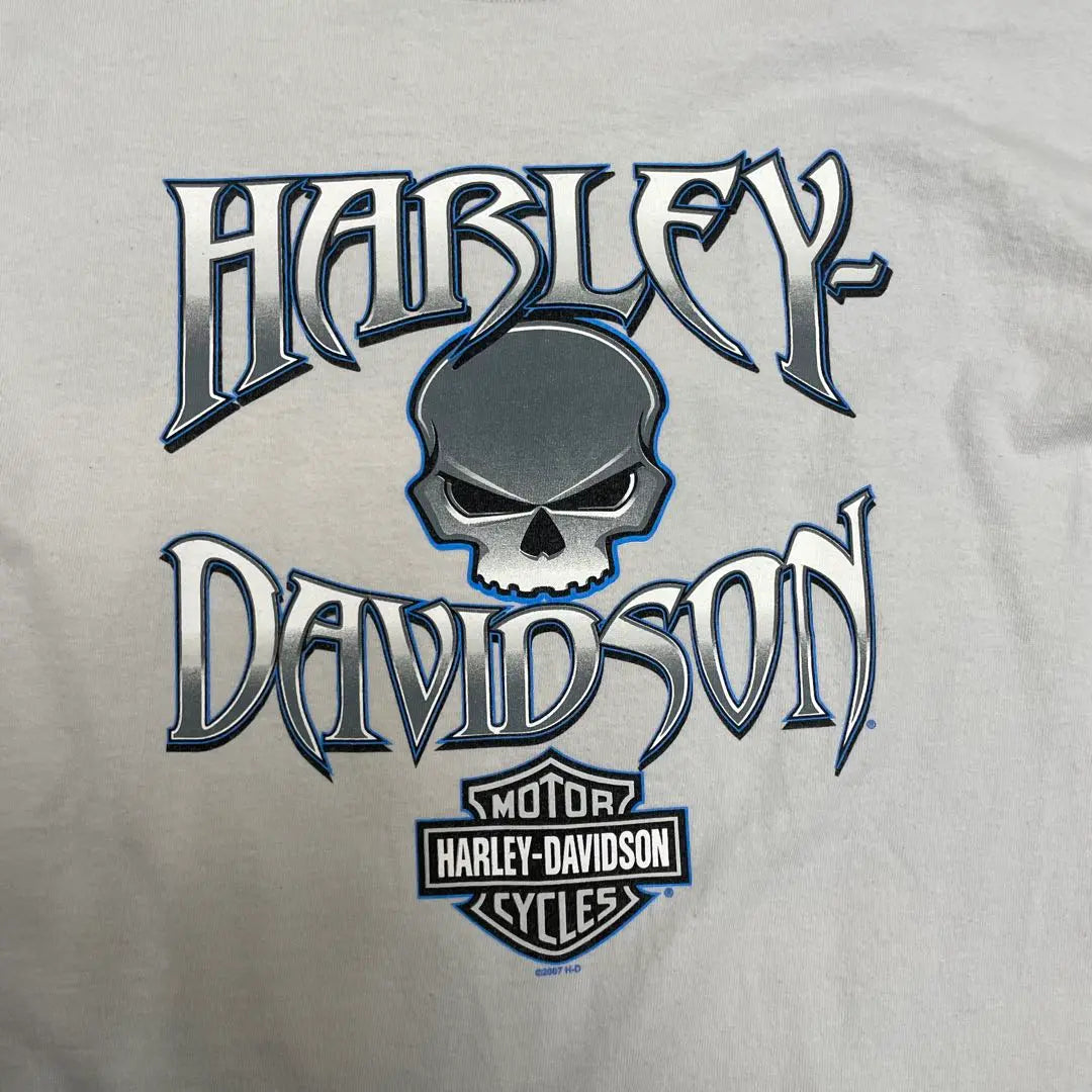 WA434 [Bicicleta T] Camiseta con calavera de Harley Davidson | WA434【バイクT】ハーレーダビッドソン スカル Tシャツ