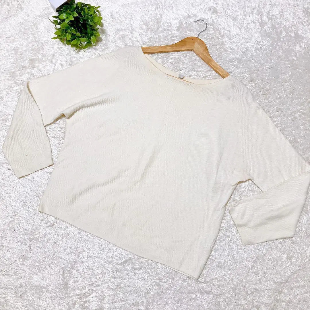 [UNIQLO UNIQLO] Long sleeve 3D knit (L) ivory | 【UNIQLO ユニクロ】 長袖 3Dニット (L) アイボリー