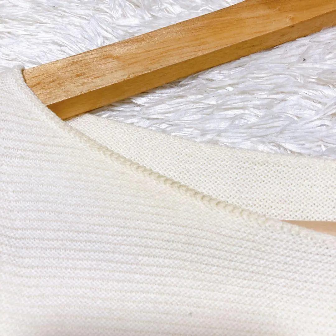 [UNIQLO UNIQLO] Long sleeve 3D knit (L) ivory | 【UNIQLO ユニクロ】 長袖 3Dニット (L) アイボリー