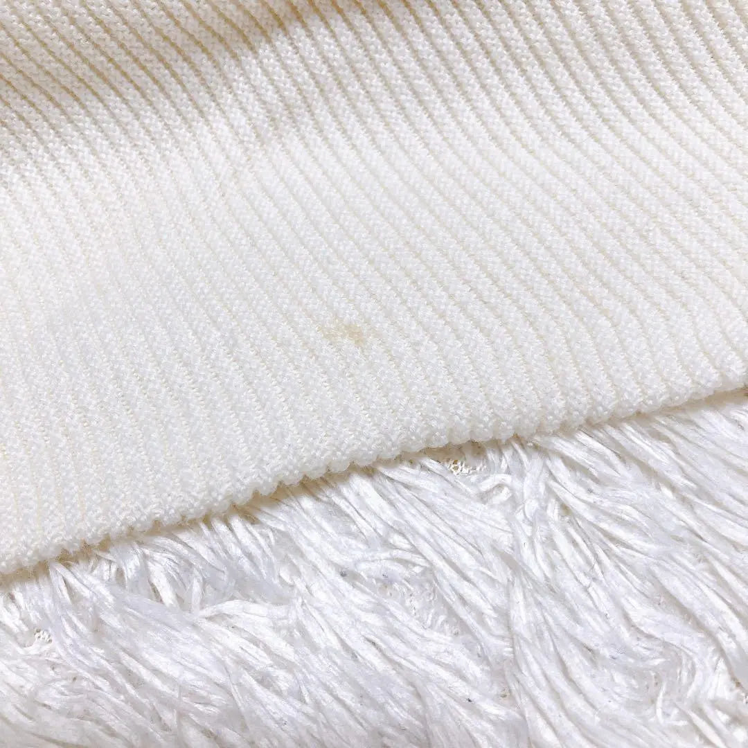 [UNIQLO UNIQLO] Long sleeve 3D knit (L) ivory | 【UNIQLO ユニクロ】 長袖 3Dニット (L) アイボリー