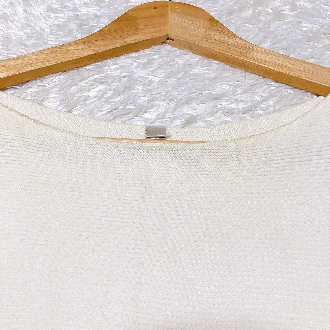 [UNIQLO UNIQLO] Long sleeve 3D knit (L) ivory | 【UNIQLO ユニクロ】 長袖 3Dニット (L) アイボリー