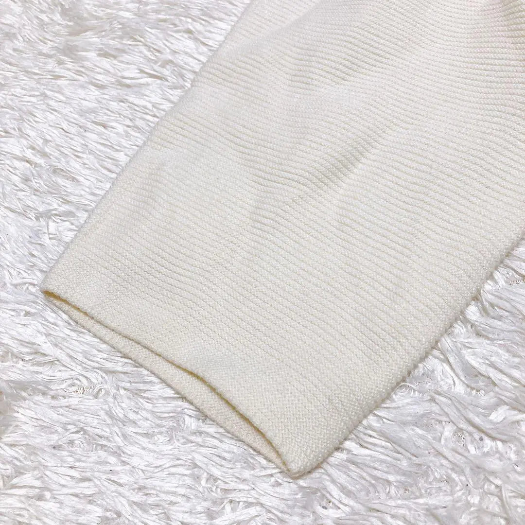 [UNIQLO UNIQLO] Long sleeve 3D knit (L) ivory | 【UNIQLO ユニクロ】 長袖 3Dニット (L) アイボリー