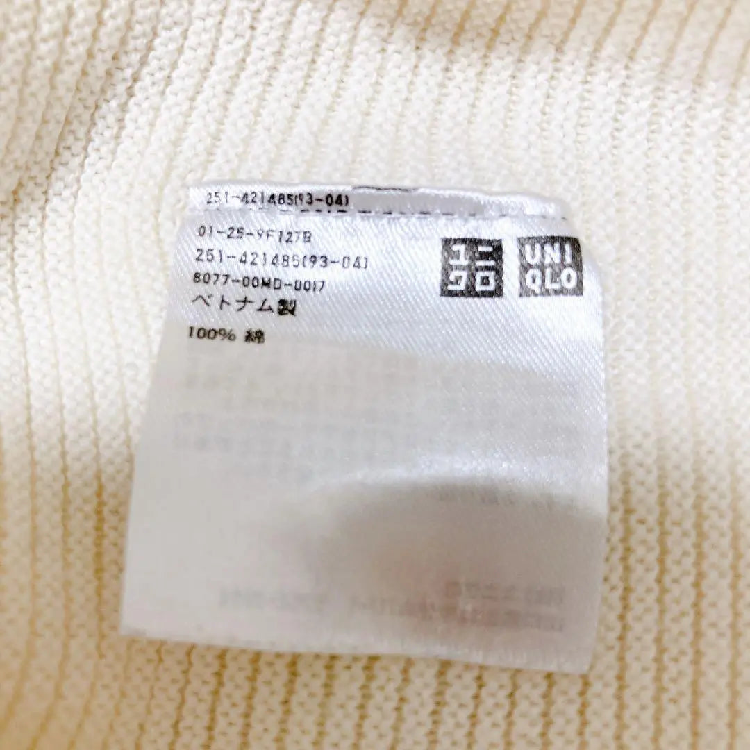 [UNIQLO UNIQLO] Punto 3D manga larga (L) marfil | 【UNIQLO ユニクロ】 長袖 3D ニット (L) アイボリー