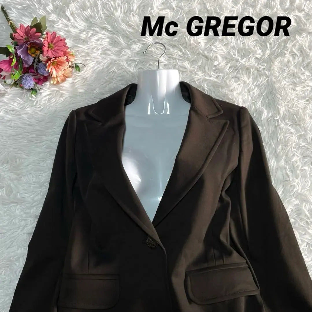 ✨ Unused grade ✨ McGregor Spring Trend Brown Tailored Jacket 38 | ✨未使用級✨McGREGOR 春トレンド　ブラウン テーラードジャケット　38