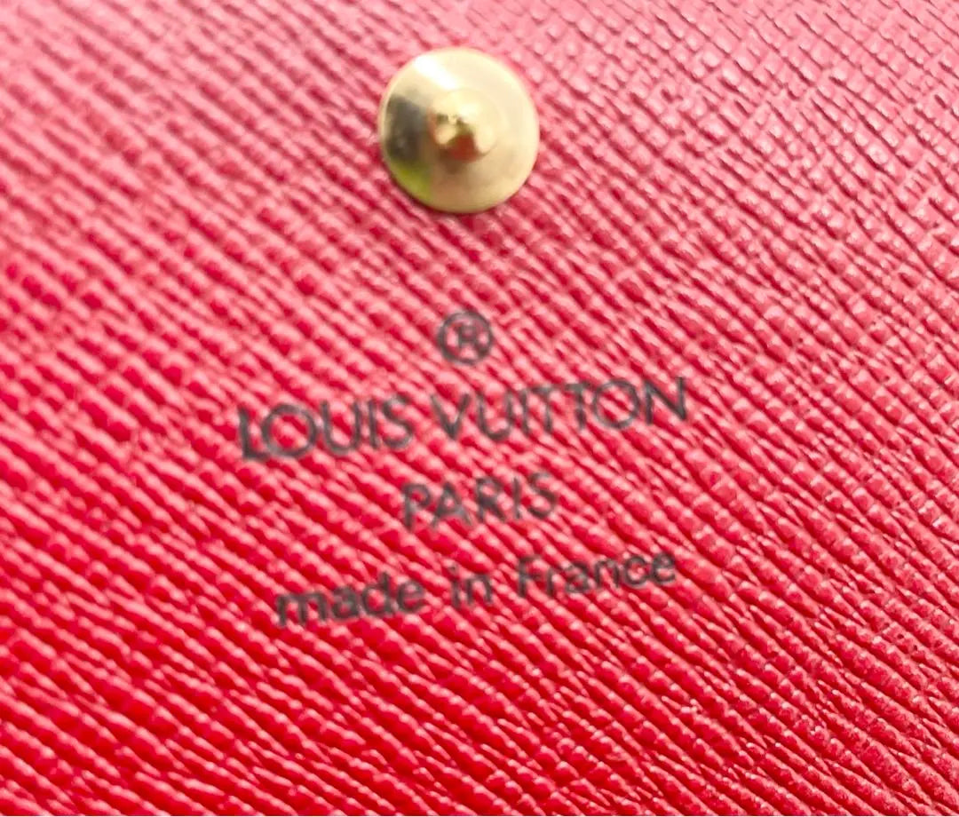 T1480 unused ☆ In translation Louis Vuitton long wallet Epi leather red