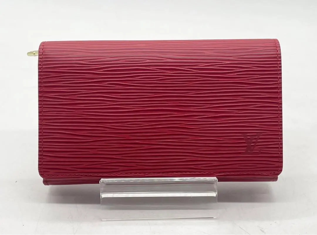 T1480 unused ☆ In translation Louis Vuitton long wallet Epi leather red