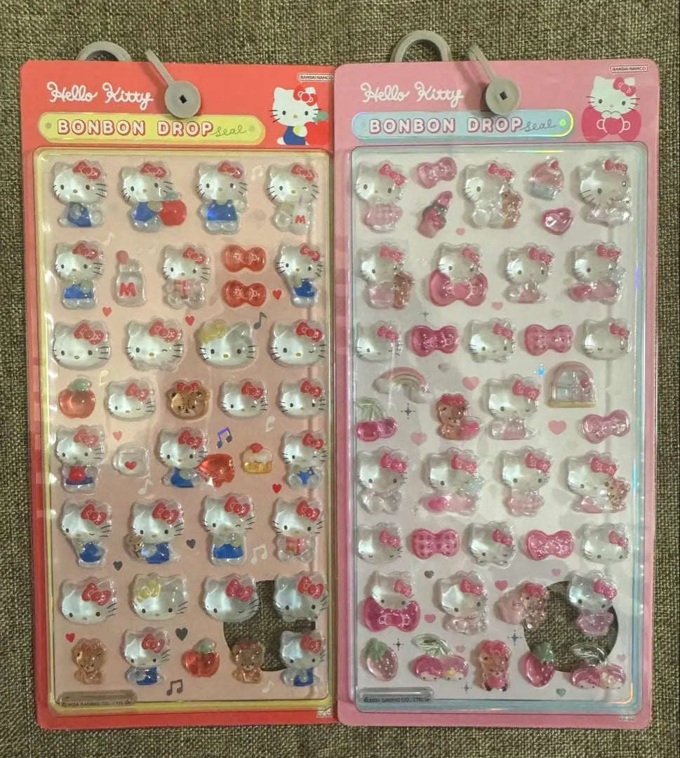 Juego de 2 hojas de pegatinas Bonbon Drop de Hello Kitty de Sanrio