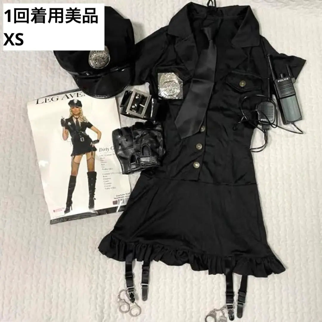 Beautiful condition LegAvenue Miniskirt Police XS Cosplay Garter Belt included