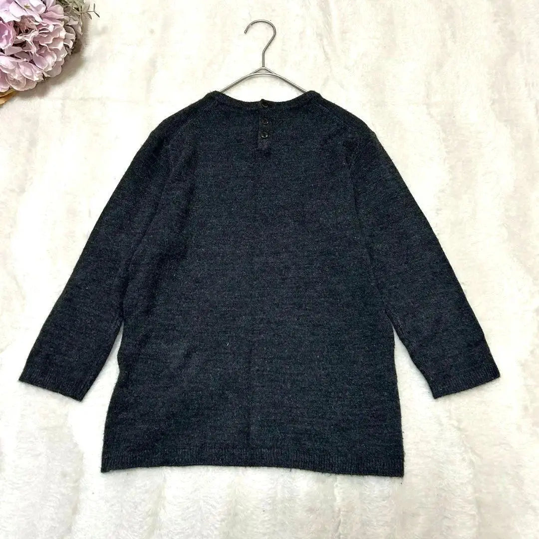 ★Good condition [Feur Juju] Long sleeve cut and sew, size M, dark gray, ladies