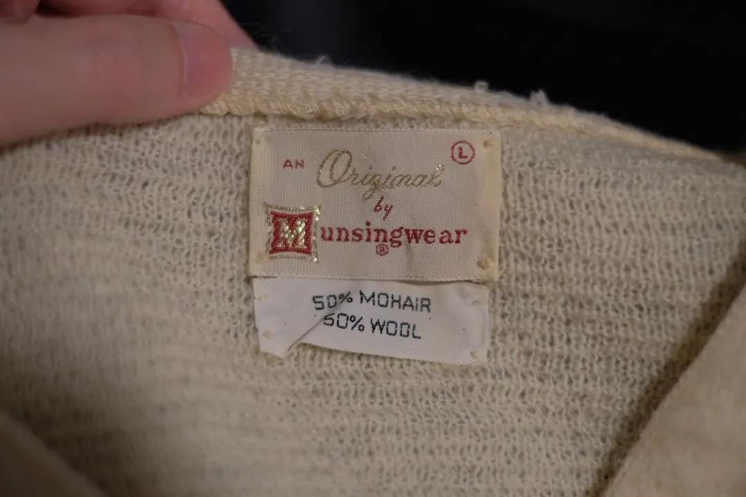 Cárdigan de mohair de los años 60, tarjeta vintage de cobain