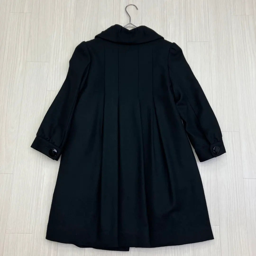 ◆ WILLSELECTION Wool Tuck Coat Made in Japan Round Collar Black