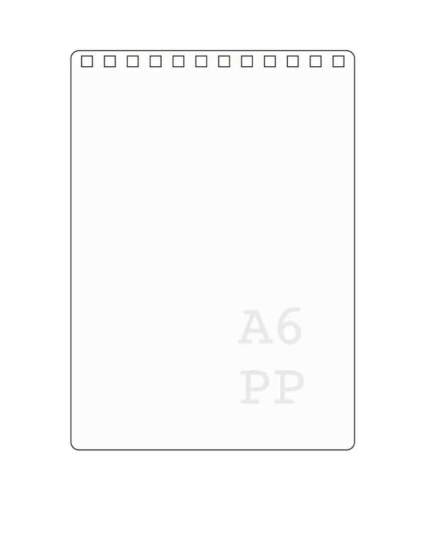 A6 12 Hole PP cover twist note compatible