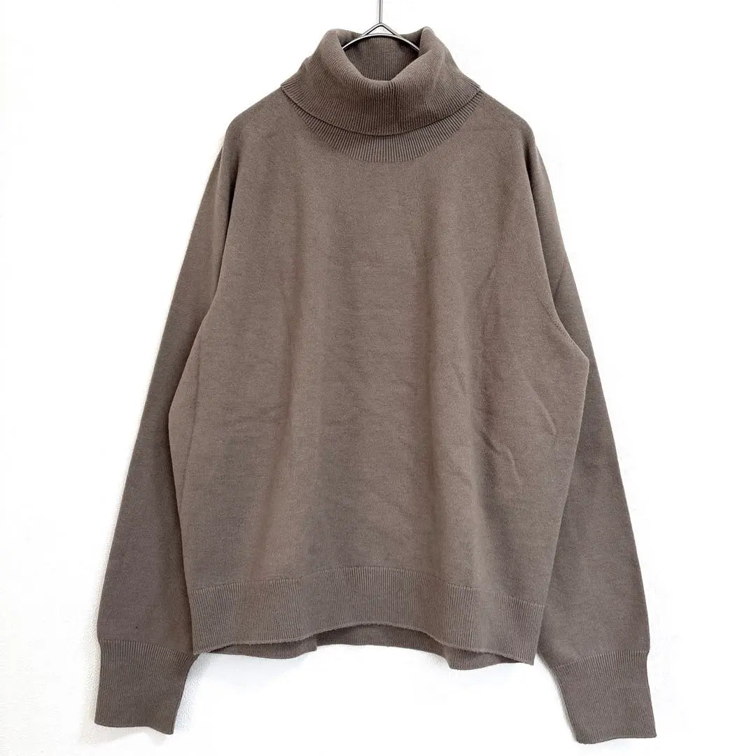 Uniqlo [L] Turtleneck long sleeve knit brown plain simple casual