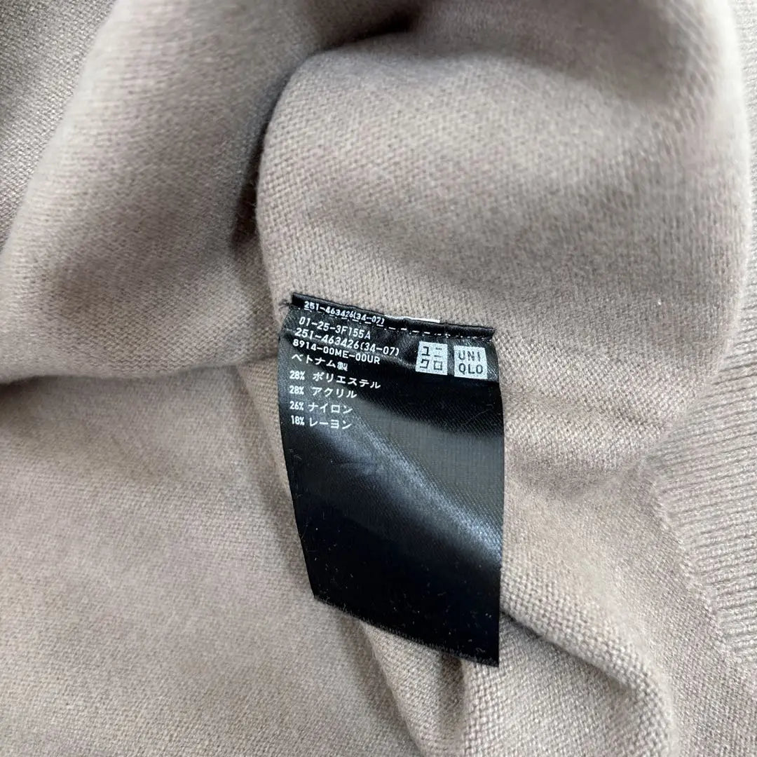 Uniqlo [L] Turtleneck long sleeve knit brown plain simple casual