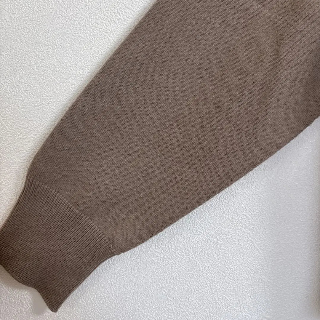 Uniqlo [L] Turtleneck long sleeve knit brown plain simple casual