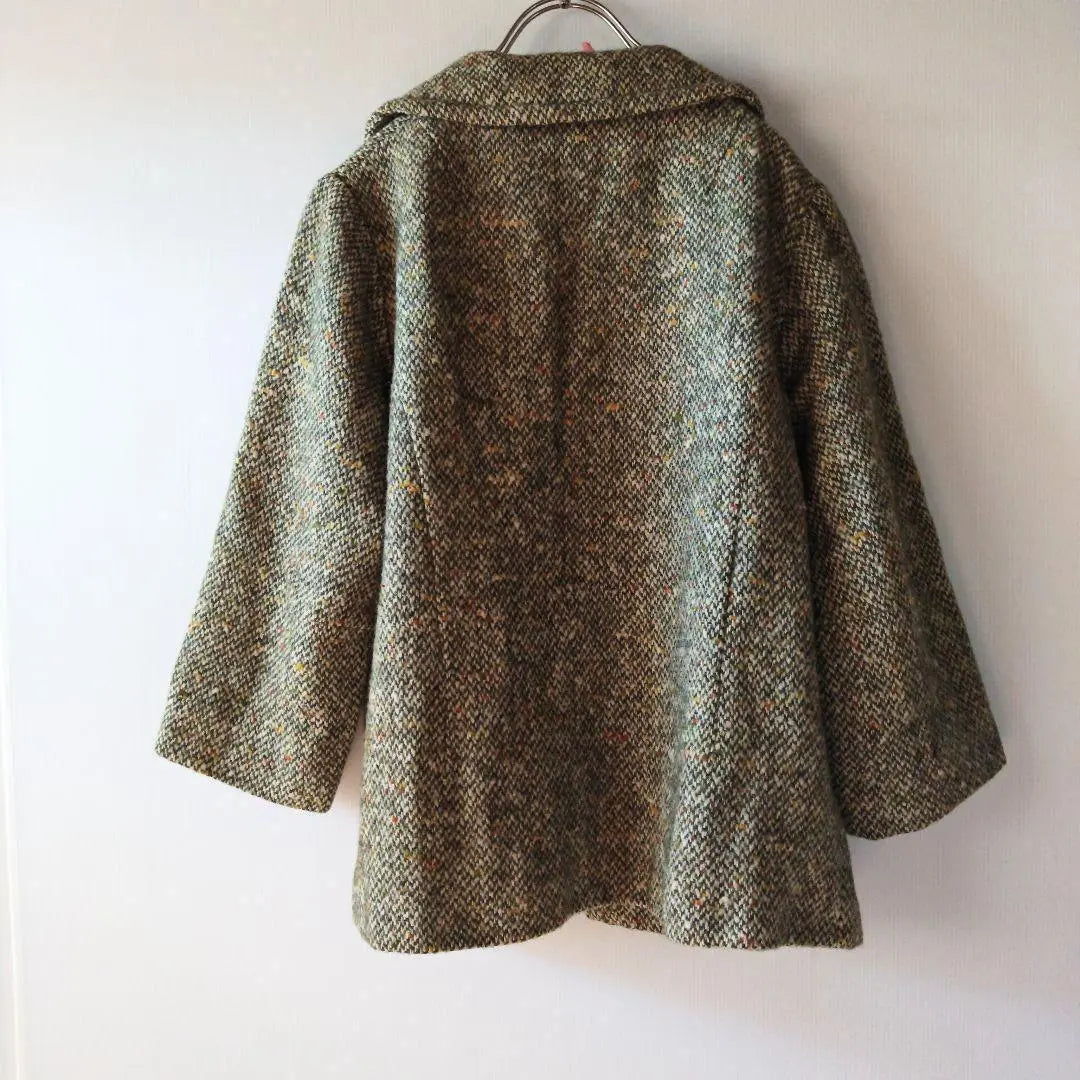 DAIMARU.INC.MA. Tweed Jacket Outer 5/4 Sleeve Short Length