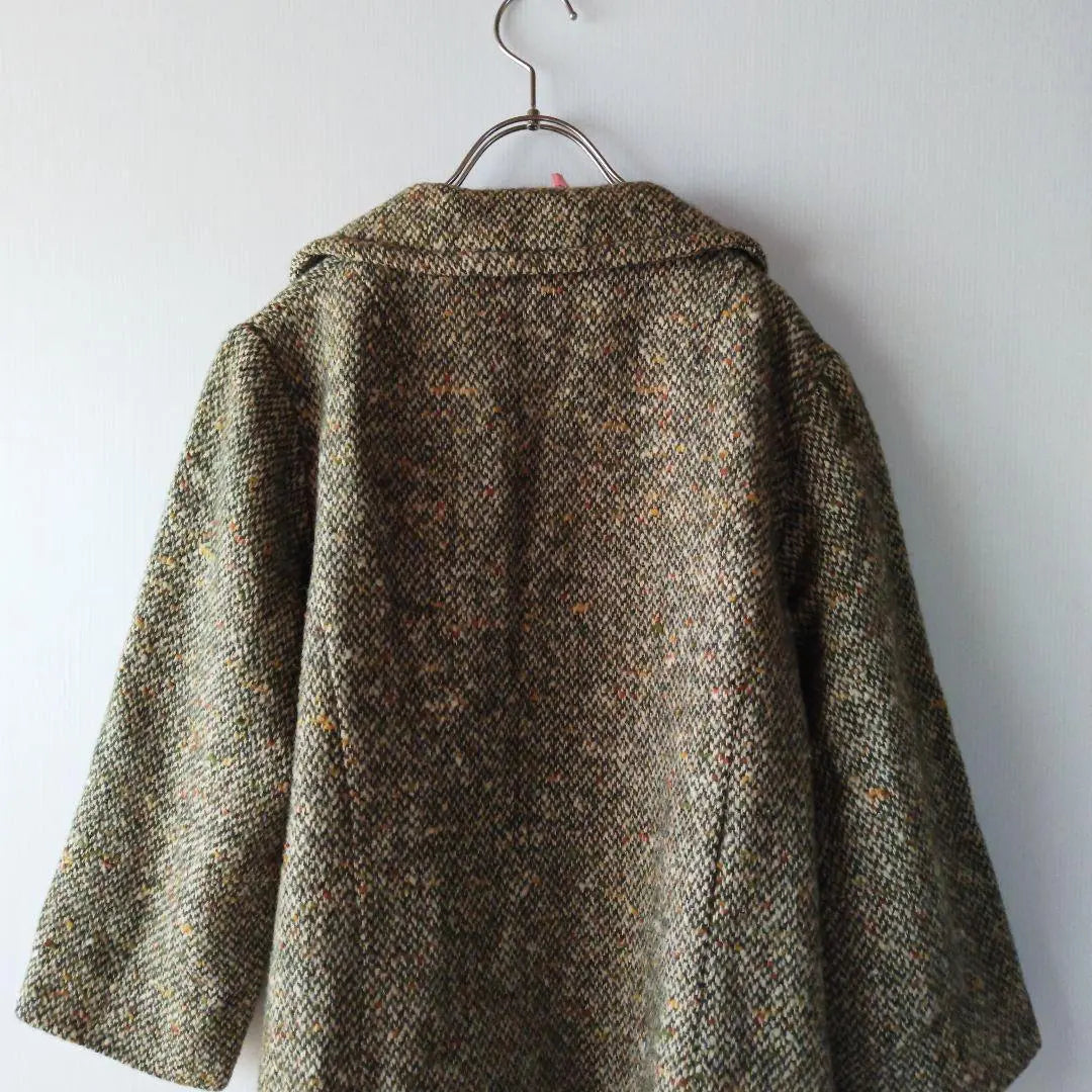 DAIMARU.INC.MA. Tweed Jacket Outer 5/4 Sleeve Short Length